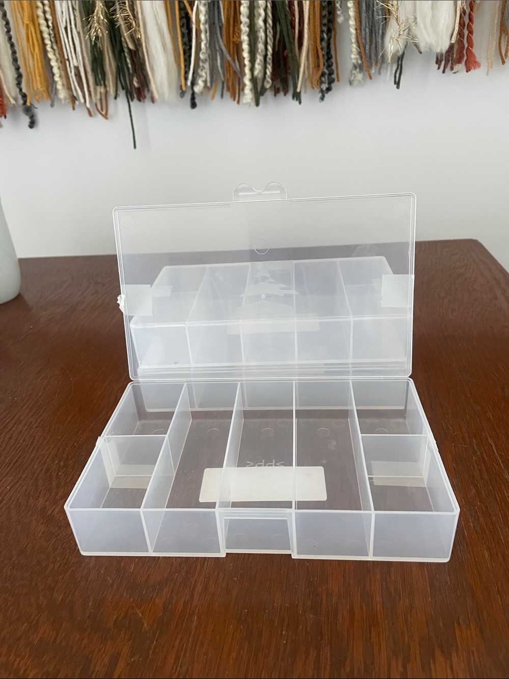 Clear Plastic Compartment Organizer Box - Multi-Section Storage set of 3 new